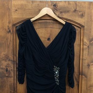 Adriana Papell Dark Navy Wedding Dress